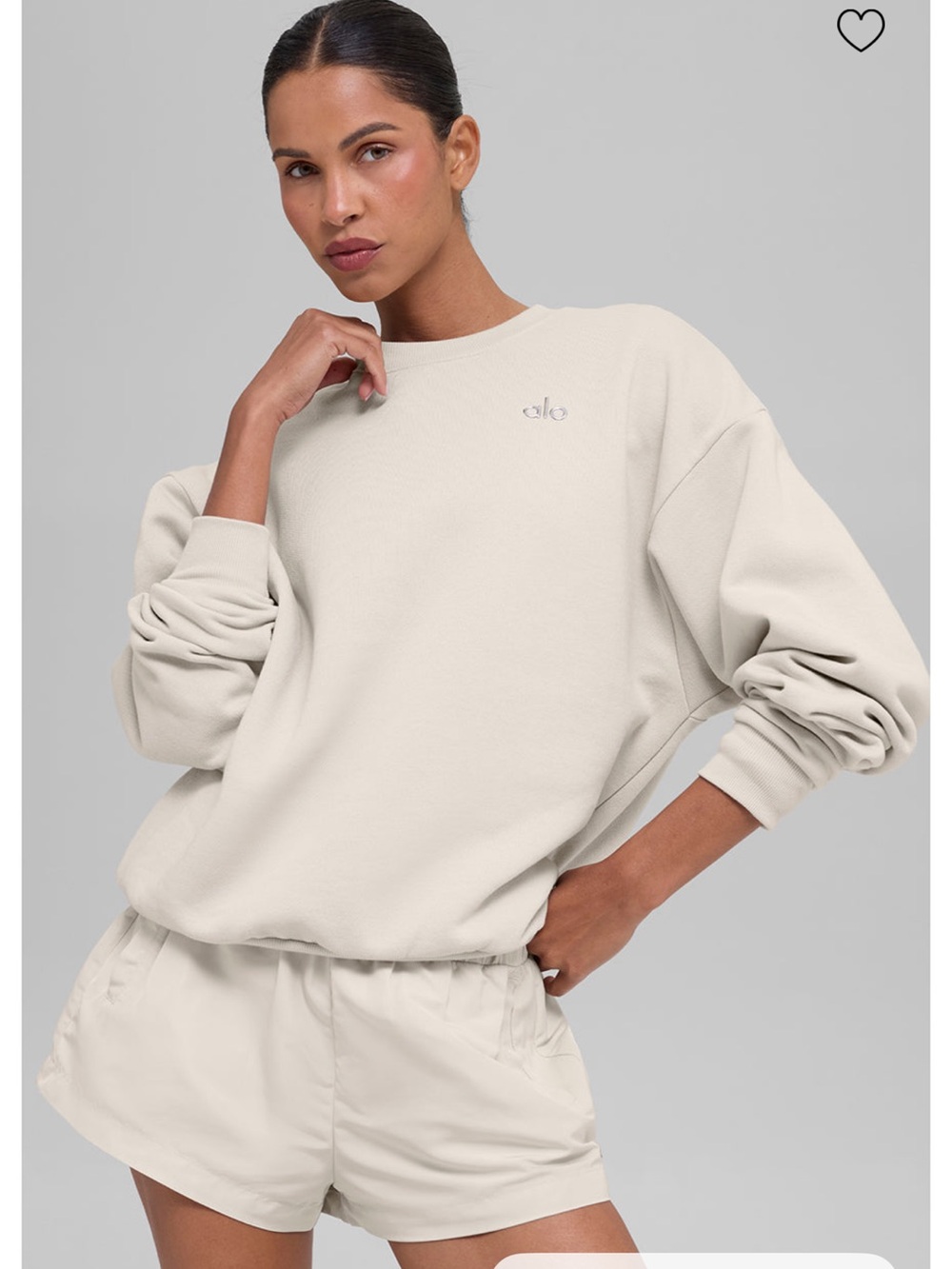 Alo Accolade Sweatshirt & pant Set in Bone - Picture 4 of 5
